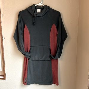 Melanzana micro-grid fleece dress women’s medium.